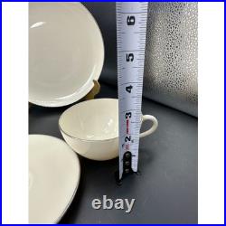 Holiday Noritake Olympia Platinum S X303-P China Service Minimalist Set MCM 5 pc