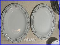 Huge Vintage 56 pc Noritake Plate Set Elmsford Pattern 3204