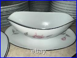 Japan Noritake Rosemarie 6044 83 piece china set (1959 to 1975) Floral Elegance