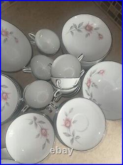 Japan Noritake Rosemarie 6044 83 piece china set (1959 to 1975) Floral Elegance
