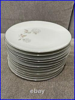 Japanese Noritake China Porcelain Rosay 6216 Pattern Set of 12 Salad Plates