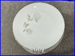 Japanese Noritake China Porcelain Rosay 6216 Pattern Set of 12 Salad Plates