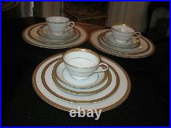 LOT Of 3 NORITAKE CHINA GOLDWYN #6244 5 PC. PLACE SETTINGS 15PCS