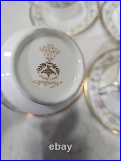 Lot Of 6 Noritake Sakura Pattern 9704 Bone China Set of Tea Cup And Saucers