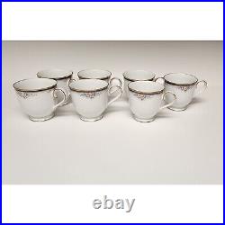 Lot of 17 Noritake Japan Ontario Fine China Tea Sets 3763 White / Gold Tone Rim
