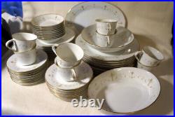 Lot of 52 Vintage MCM Noritake Set Courtney Service for 8 Gold Accents #RA763