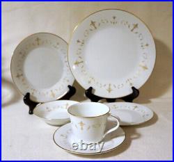 Lot of 52 Vintage MCM Noritake Set Courtney Service for 8 Gold Accents #RA763