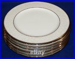 Lovely Set Of 6 Noritake Bone China 4773 Silver Palace Bread & Butter Plates