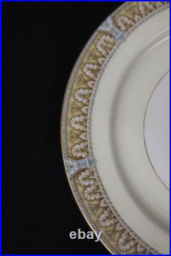 Mint 58pc Vtg Noritake CLAIRE Floral #657 Gold Trim, Tan/Blue China for 7+ (165)