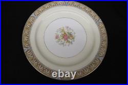 Mint 58pc Vtg Noritake CLAIRE Floral #657 Gold Trim, Tan/Blue China for 7+ (165)