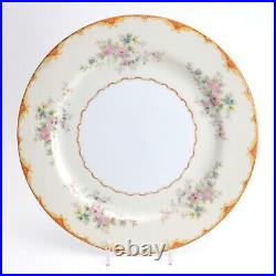 N150 by Noritake 10 Set of 11 Dinner Plates Orange Border VTG Hand Painted
