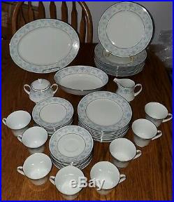 NEW 45 pc Noritake String of Pearls 3480 starter set for 8, serving bowl/platter