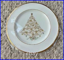 NEW Set of 4 Noritake Palace Christmas Gold Holiday Accent Plates