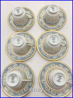 NORITAKE #14 Cup & Saucer 9-piece set Polonaise Teapot pot Sugar pot