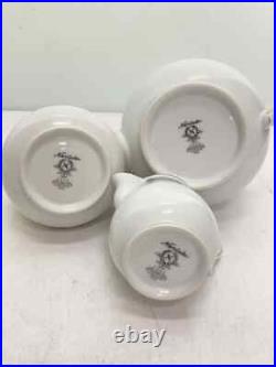 NORITAKE #14 Cup & Saucer 9-piece set Polonaise Teapot pot Sugar pot