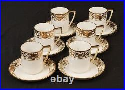 NORITAKE 175 Christmas Ball Demitasse Cups Saucers (6) Sets BLUE SPOKE