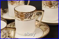 NORITAKE 175 Christmas Ball Demitasse Cups Saucers (6) Sets BLUE SPOKE