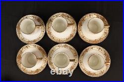 NORITAKE 175 Christmas Ball Demitasse Cups Saucers (6) Sets BLUE SPOKE