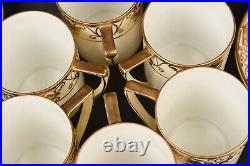 NORITAKE 175 Christmas Ball Demitasse Cups Saucers (6) Sets BLUE SPOKE