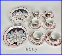 NORITAKE 18 Piece Holiday Dishes TWAS THE NIGHT BEFORE CHRISTMAS 8100