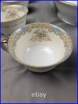 NORITAKE 1930's China Floral Set of 9 Teacups Casserole Platter Tea Pot & More
