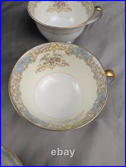 NORITAKE 1930's China Floral Set of 9 Teacups Casserole Platter Tea Pot & More
