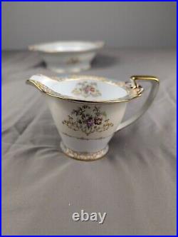 NORITAKE 1930's China Floral Set of 9 Teacups Casserole Platter Tea Pot & More
