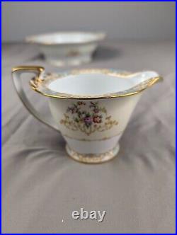 NORITAKE 1930's China Floral Set of 9 Teacups Casserole Platter Tea Pot & More