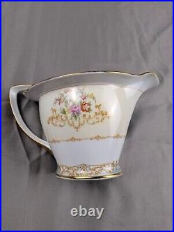 NORITAKE 1930's China Floral Set of 9 Teacups Casserole Platter Tea Pot & More