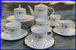 NORITAKE 6509 Ninon China From Japan Teapot Cups Sugar Bowl 8 Salad Plates