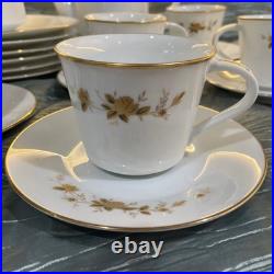 NORITAKE 6509 Ninon China From Japan Teapot Cups Sugar Bowl 8 Salad Plates
