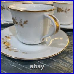 NORITAKE 6509 Ninon China From Japan Teapot Cups Sugar Bowl 8 Salad Plates