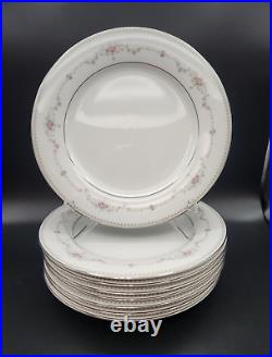 NORITAKE 8 Place Settings Fairmont Platinum Trim & Completer Set 46 Pieces