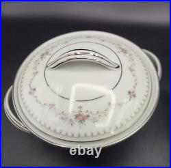 NORITAKE 8 Place Settings Fairmont Platinum Trim & Completer Set 46 Pieces