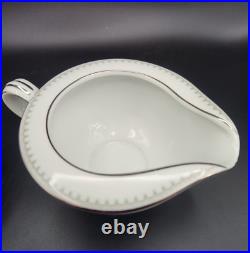 NORITAKE 8 Place Settings Fairmont Platinum Trim & Completer Set 46 Pieces