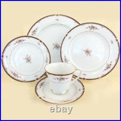 NORITAKE BORDEAUX 5 Piece Place Setting NEW NEVER USED Made in Phillipines