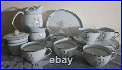 NORITAKE Bluebell 15 PC Snack Set Plates Cups Creamer Sugar Coffee Tea Pot Lids