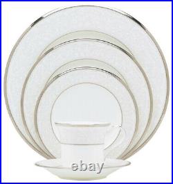NORITAKE Bone China Silver Palace 4773 White 5pc PLACE SETTING Made in Japan NEW