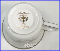 NORITAKE Bone China Silver Palace 4773 White 5pc PLACE SETTING Made in Japan NEW