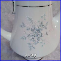 NORITAKE CAROLYN 2693 Coffee pot service for 4 cream sugar cups & saucer set