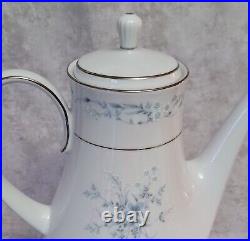 NORITAKE CAROLYN 2693 Coffee pot service for 4 cream sugar cups & saucer set