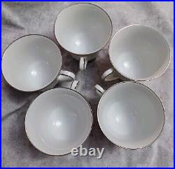 NORITAKE CAROLYN 2693 Coffee pot service for 4 cream sugar cups & saucer set