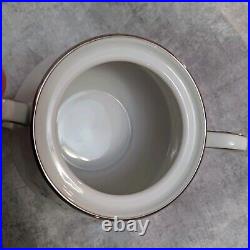 NORITAKE CAROLYN 2693 Coffee pot service for 4 cream sugar cups & saucer set