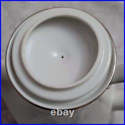 NORITAKE CAROLYN 2693 Coffee pot service for 4 cream sugar cups & saucer set