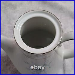NORITAKE CAROLYN 2693 Coffee pot service for 4 cream sugar cups & saucer set