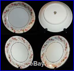 NORITAKE CHINA #5692 Pink/Brown Leaves on Rim, Gold Circle/Trim SETTING FOR 12