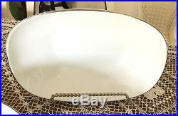 NORITAKE CHINA -FREMONT -WHITE PLATINUM TRIM 46 PIECES SET. Classy And Elegant