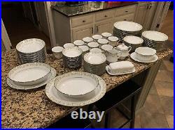 NORITAKE CHINA PRINCETON 92 piece FULL SERVICE SET for 12 8 Service PCS. 6911