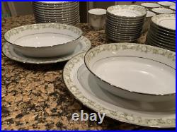 NORITAKE CHINA PRINCETON 92 piece FULL SERVICE SET for 12 8 Service PCS. 6911