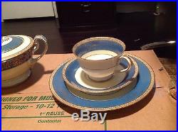 Noritake China Tea/coffee Set Circa 1930 /24 Piece Vornay Blue Rare